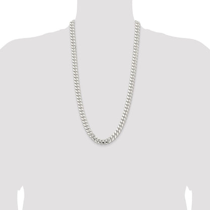 Sterling Silver 10.7mm Polished Domed Curb Chain