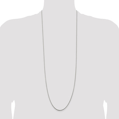 Sterling Silver 1.5mm Diamond-cut Rope Chain