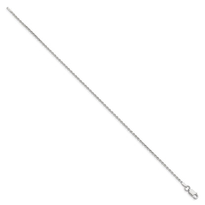 Sterling Silver 1.5mm Diamond-cut Rope Chain