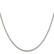 Sterling Silver Rhodium-plated 1.5mm Diamond-cut Rope Chain