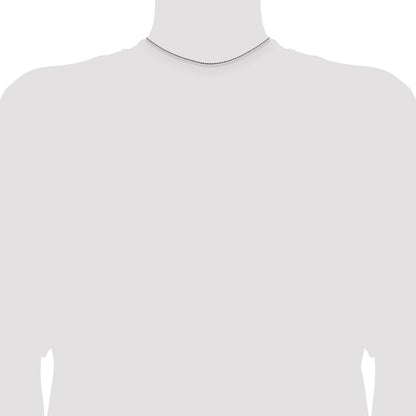 Sterling Silver Rhodium-plated 1.5mm Diamond-cut Rope Chain