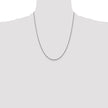 Sterling Silver Rhodium-plated 1.5mm Diamond-cut Rope Chain
