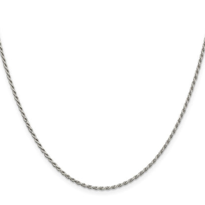 Sterling Silver 1.7mm Diamond-cut Rope Chain
