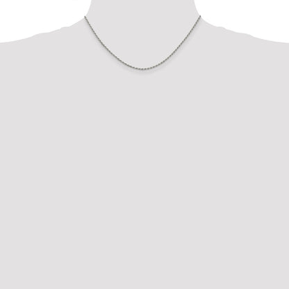 Sterling Silver 1.7mm Diamond-cut Rope Chain