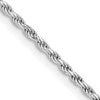 Sterling Silver Rhodium-plated 1.7mm Diamond-cut Rope Chain
