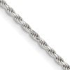 Sterling Silver 1.7mm Diamond-cut Rope Chain w/2in ext.