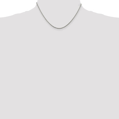 Sterling Silver 1.85mm Diamond-cut Rope Chain