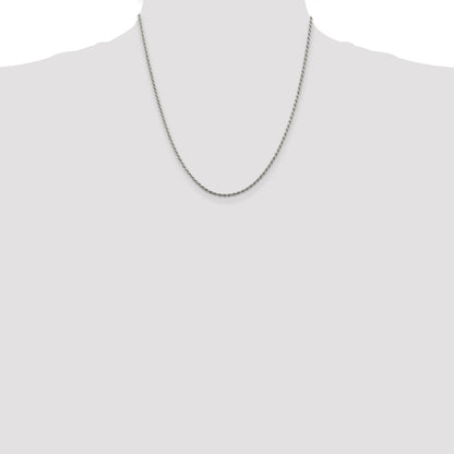 Sterling Silver 1.85mm Diamond-cut Rope Chain