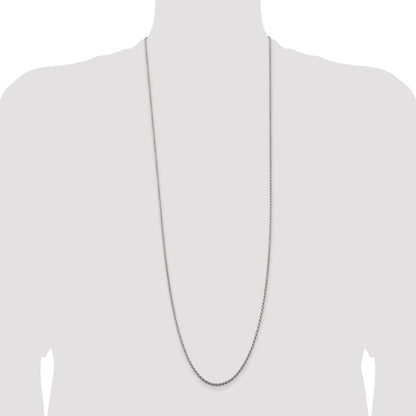 Sterling Silver 1.85mm Diamond-cut Rope Chain