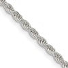 Sterling Silver 2.25mm Diamond-cut Rope Chain