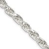Sterling Silver 5.75mm Diamond-cut Rope Chain