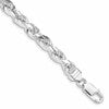 Sterling Silver Rhodium-plated 6.5mm Diamond-cut Rope Chain