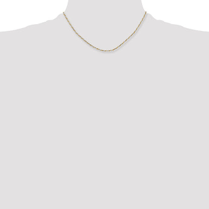 Sterling Silver And Vermeil 1.85mm Diamond-cut Rope Chain