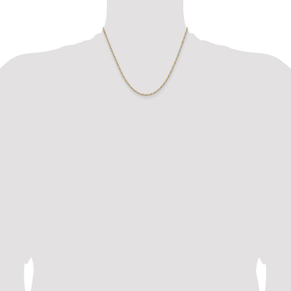 Sterling Silver And Vermeil 1.85mm Diamond-cut Rope Chain