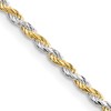 Sterling Silver And Vermeil 1.85mm Diamond-cut Rope Chain