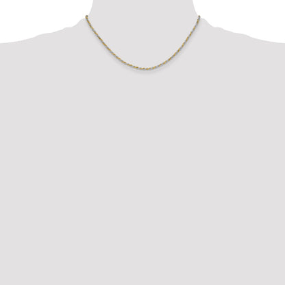 Sterling Silver And Vermeil 2.5mm Diamond-cut Rope Chain