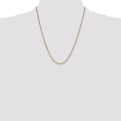 Sterling Silver And Vermeil 2.5mm Diamond-cut Rope Chain