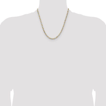 Sterling Silver And Vermeil 3.5mm Diamond-cut Rope Chain