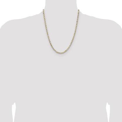 Sterling Silver And Vermeil 3.5mm Diamond-cut Rope Chain