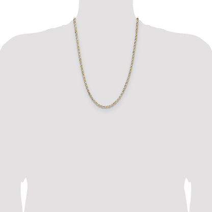 Sterling Silver And Vermeil 3.5mm Diamond-cut Rope Chain