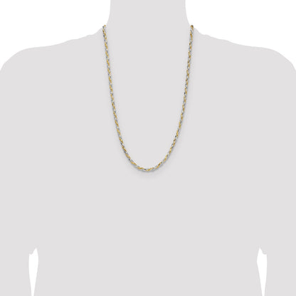Sterling Silver And Vermeil 3.5mm Diamond-cut Rope Chain