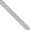 Sterling Silver Polished 4.8mm Double Diamond-cut Curb Chain