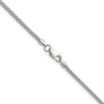 Sterling Silver 2.0mm 8 Sided D/C Double Spiga Chain