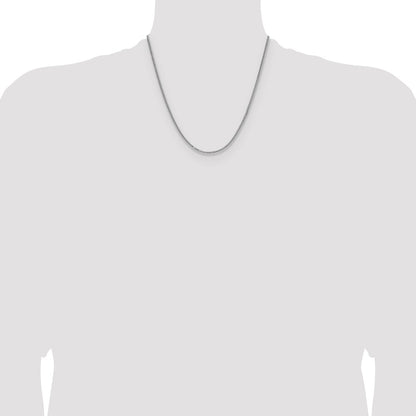 Sterling Silver 2.0mm 8 Sided D/C Double Spiga Chain