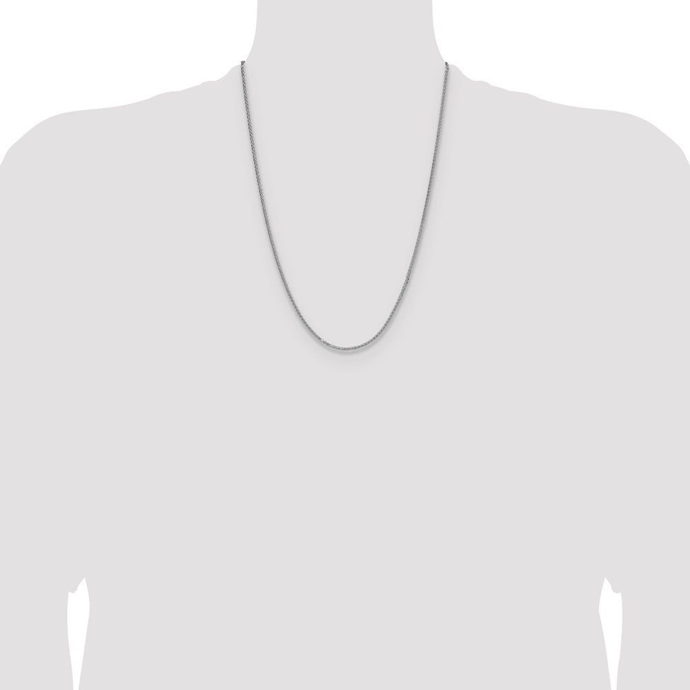 Sterling Silver 2.0mm 8 Sided D/C Double Spiga Chain