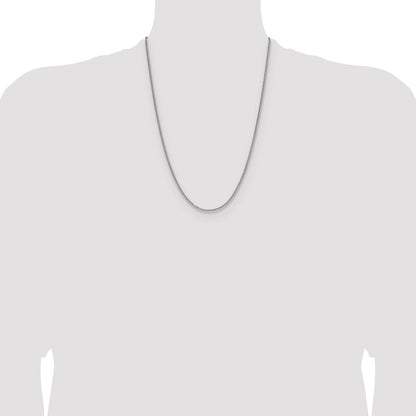 Sterling Silver 2.0mm 8 Sided D/C Double Spiga Chain