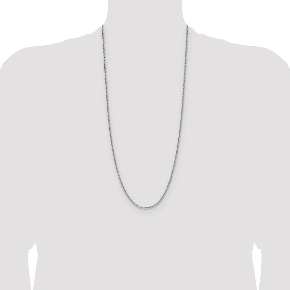 Sterling Silver 2.0mm 8 Sided D/C Double Spiga Chain