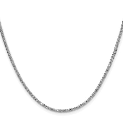 Sterling Silver Rhodium-plated 2.0mm 8 Sided D/C Double Spiga Chain