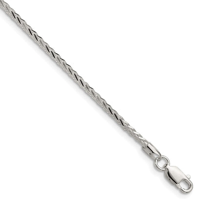 Sterling Silver 2.0mm 8 Sided D/C Double Spiga Chain