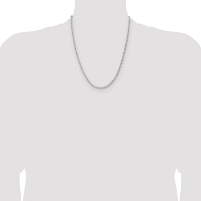 Sterling Silver 2.5mm 8 Sided D/C Double Spiga Chain