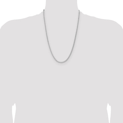 Sterling Silver 2.5mm 8 Sided D/C Double Spiga Chain