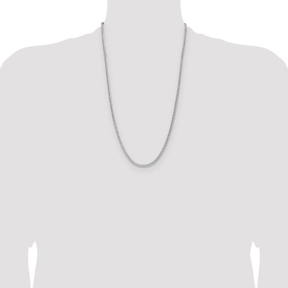 Sterling Silver 2.5mm 8 Sided D/C Double Spiga Chain