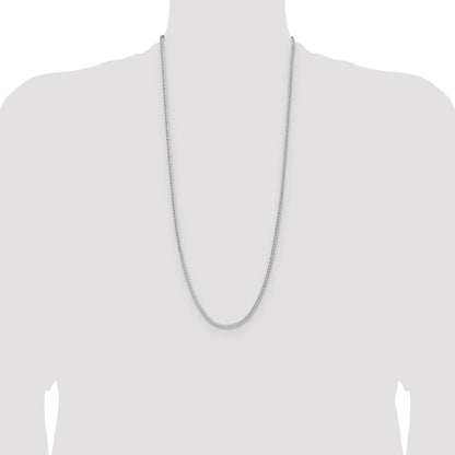 Sterling Silver 2.5mm 8 Sided D/C Double Spiga Chain