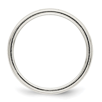 Sterling Silver 9.5mm Flat with Rope Edge Size 8 Band