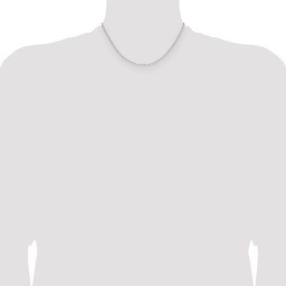 Sterling Silver Rhodium-plated 2.0mm D/C Forzantine Chain