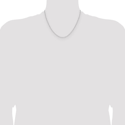 Sterling Silver Rhodium-plated 2.0mm D/C Forzantine Chain