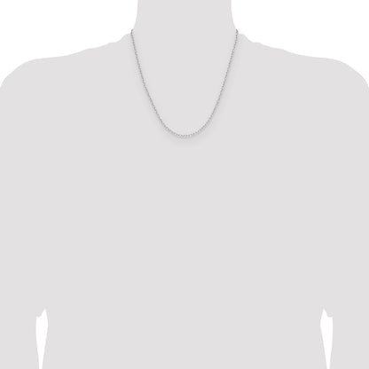 Sterling Silver Rhodium-plated 2.0mm D/C Forzantine Chain