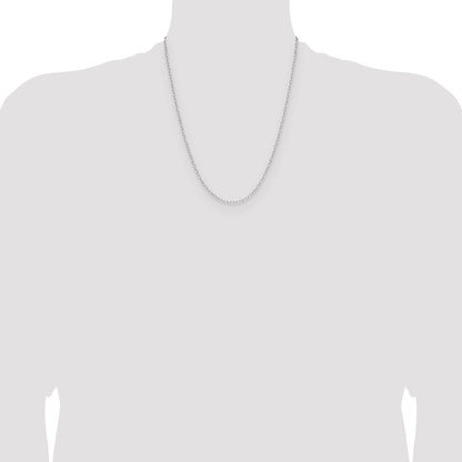 Sterling Silver Rhodium-plated 2.0mm D/C Forzantine Chain