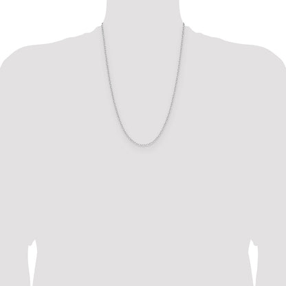 Sterling Silver Rhodium-plated 2.0mm D/C Forzantine Chain