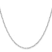 Sterling Silver Rhodium-plated 2.15mm D/C Forzantina Chain