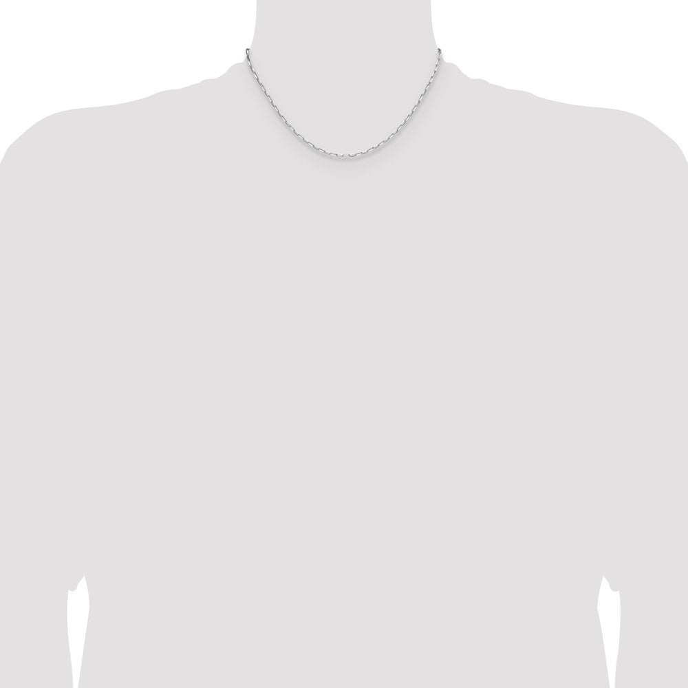 Sterling Silver Rhodium-plated 2.15mm D/C Forzantina Chain