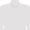 Sterling Silver Rhodium-plated 2.15mm D/C Forzantina Chain