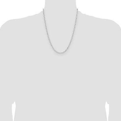 Sterling Silver Rhodium-plated 3.15mm D/C Forzantine Chain