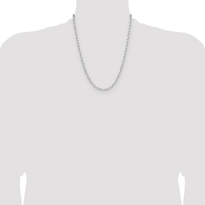 Sterling Silver Rhodium-plated 3.85mm D/C Forzantine Chain