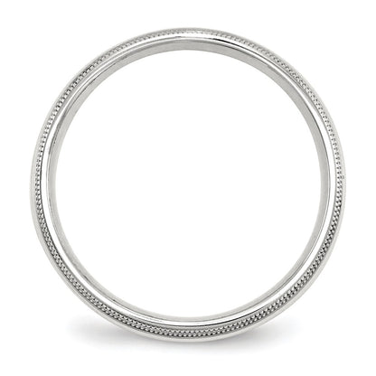 Sterling Silver 5mm Comfort Fit Double Milgrain Size 10 Band