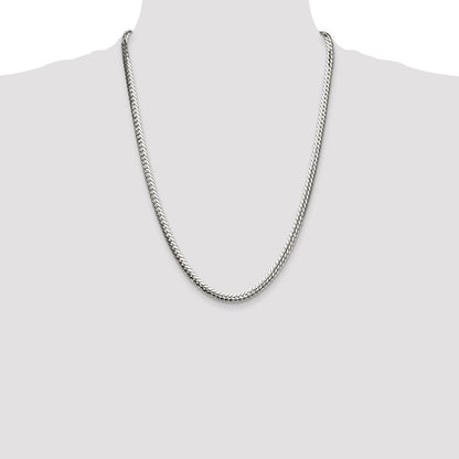 Sterling Silver Polished 5.1mm Double Oval Flat Chain
